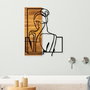 Wallity Woman Posture - Escultura de pared en Negro y Nogal Claro